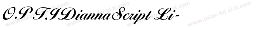 OPTIDiannaScript Li字体转换